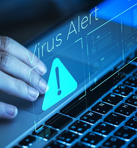 Alerte de sécurité affichée sur un ordinateur